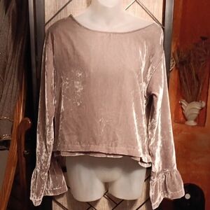 Cloth and Stone Velvet Long Sleeve Top